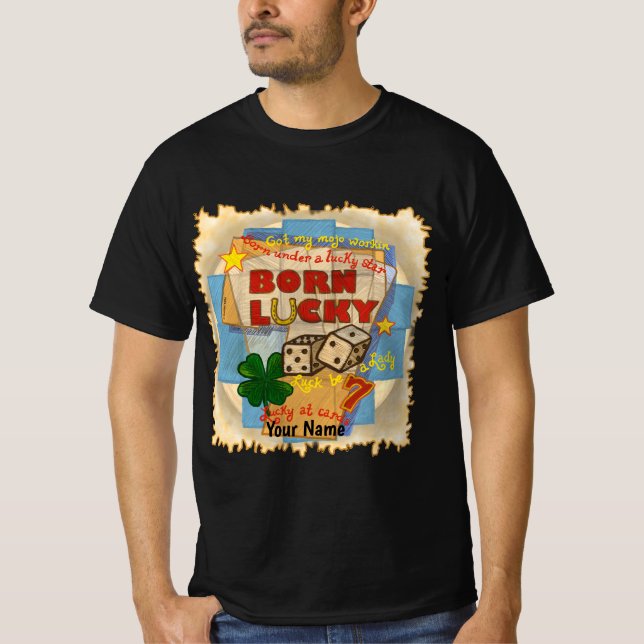 Glückspilz Poker T-Shirt (Vorderseite)