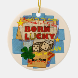 Glückspoker Keramik Ornament
