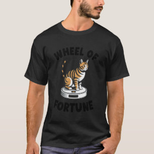 Glücksrad Katze Auf Roboter-Staubsauger Katze T-Shirt