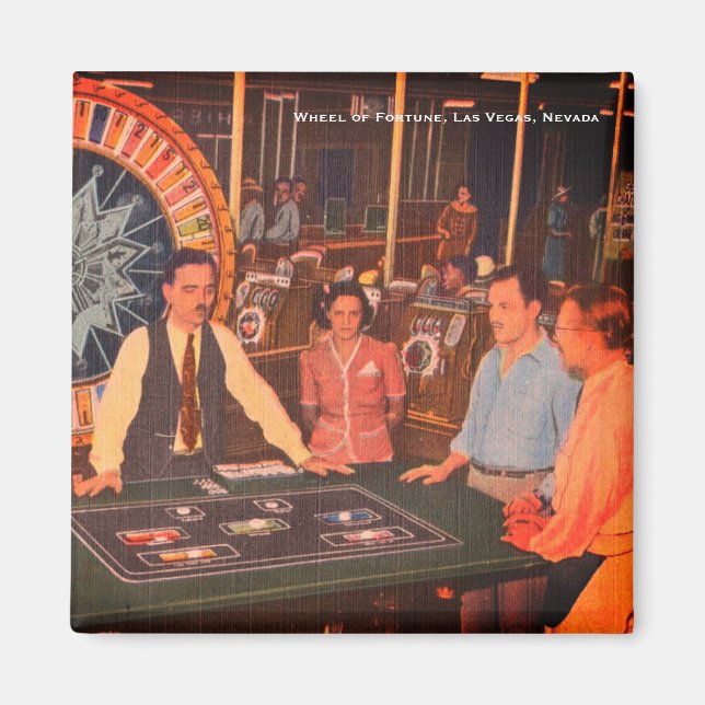 Glücksrad, Las Vegas, Nevada Vintag Casino Magnet (Vorne)