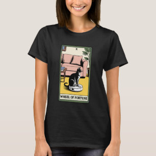 Glücksrad Roboter Staubsauger Lustiges Tarot T-Shirt