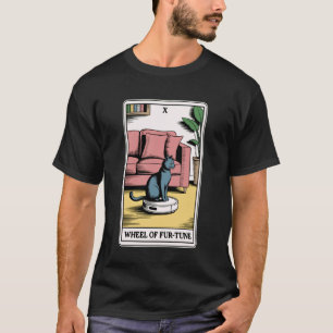 Glücksrad-Roboter-Staubsauger Lustiges Tarot T-Shirt