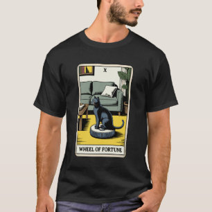 Glücksrad-Tarotkarte Katzenroboter-Staubsauger T-Shirt