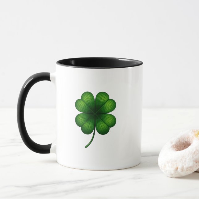 Glücksschamrock-St.-Patrick's-Day-Tasse Tasse (Mit Donut)