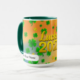 Glücksschleifen-Grün Tasse
