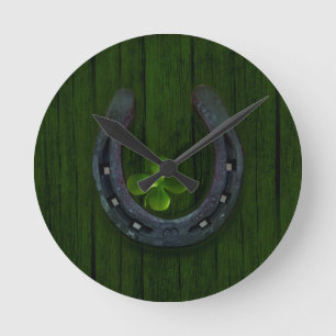 Glücksschuh Runde Wanduhr