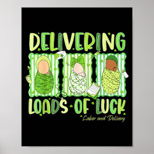 Glücksschwanger zum St. Patrick's Day Arbeit an Poster