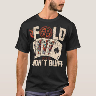 Glücksspiel-Design für Kasinokarten Poker Spieler T-Shirt