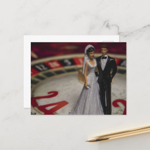 Glücksspiel in der Ehe Postkarte