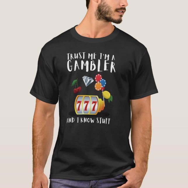 Glücksspiel und Roulette-Spieler T-Shirt (Vorderseite)