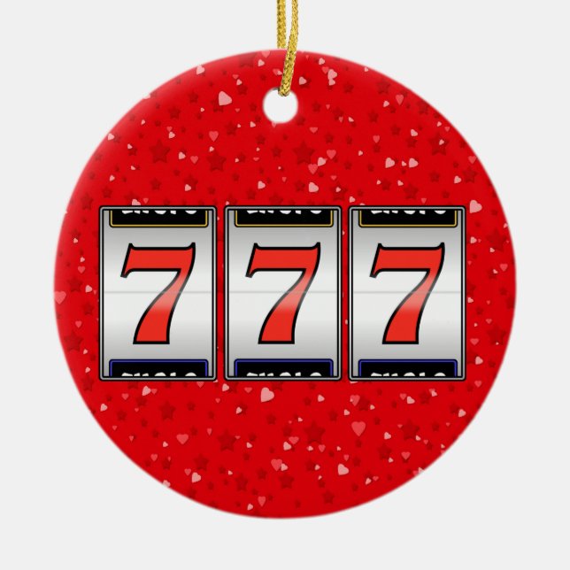 Glücksspiel - Vegas Keramik Ornament (Vorne)