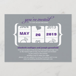 Glücksspielautomaten-Hochzeitseinladung Einladung