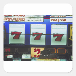 Glücksspielautomatensieger Quadratischer Aufkleber