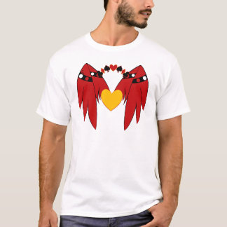 Glücksspieler mit einem goldenen Herzen T-Shirt