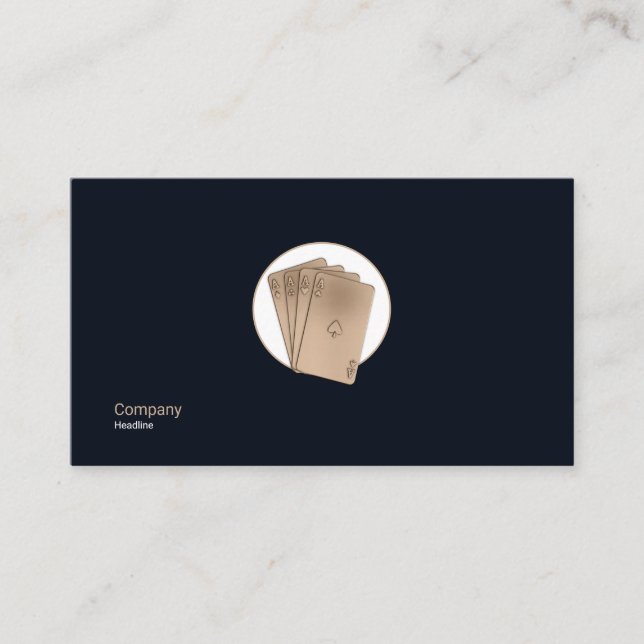 Glücksspielkarten Visitenkarte (Vorderseite)