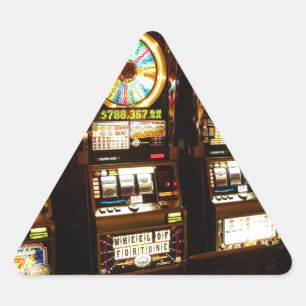Glücksspielmaschine ein bewaffnetes Bandit-Geld La Dreieckiger Aufkleber