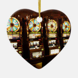 Glücksspielmaschine ein bewaffnetes Bandit-Geld La Keramikornament