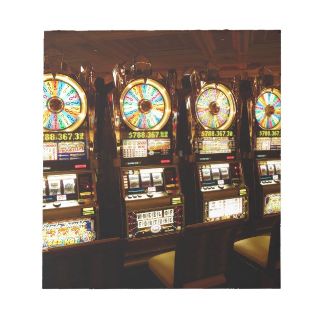 Glücksspielmaschine ein bewaffnetes Bandit-Geld La Notizblock (Vorderseite)