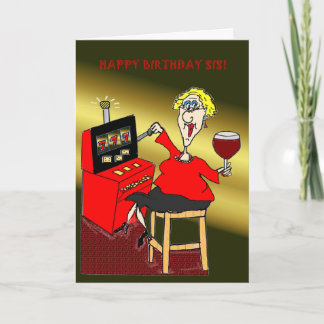 GLÜCKSSPILLAUTOMAT GLÜCKLICHER GEBURTSTAG SCHWESTE KARTE