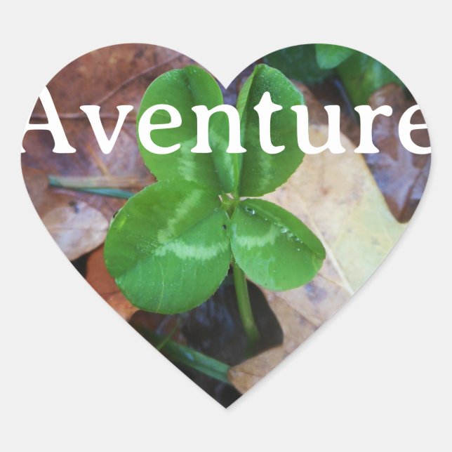 Glückssticker Herz-Aufkleber (Vorderseite)