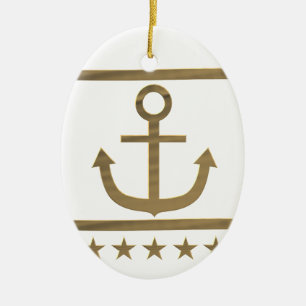 Glückssymbol für Goldanker Keramik Ornament