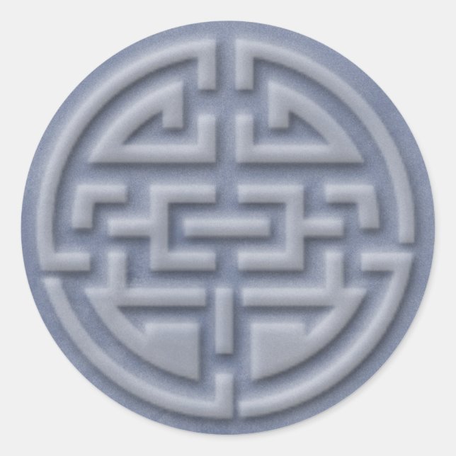 Glückssymbol Runder Aufkleber (Vorderseite)