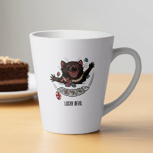 Glücksteufel Tasmanischer Teufel Kunst Poker Spiel Milchtasse