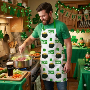 Glückstopf Glückliches Irischer St. Patricks Tag Schürze