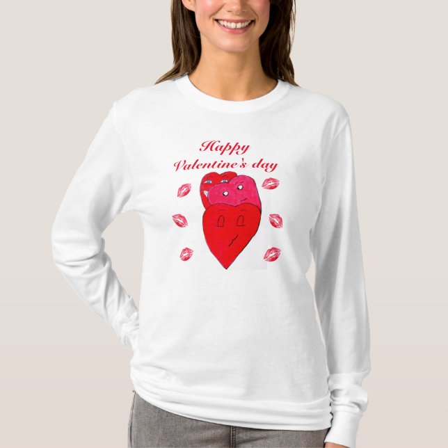 GLÜCKSWERTE TAG MIT LIEBE T-Shirt (Vorderseite)