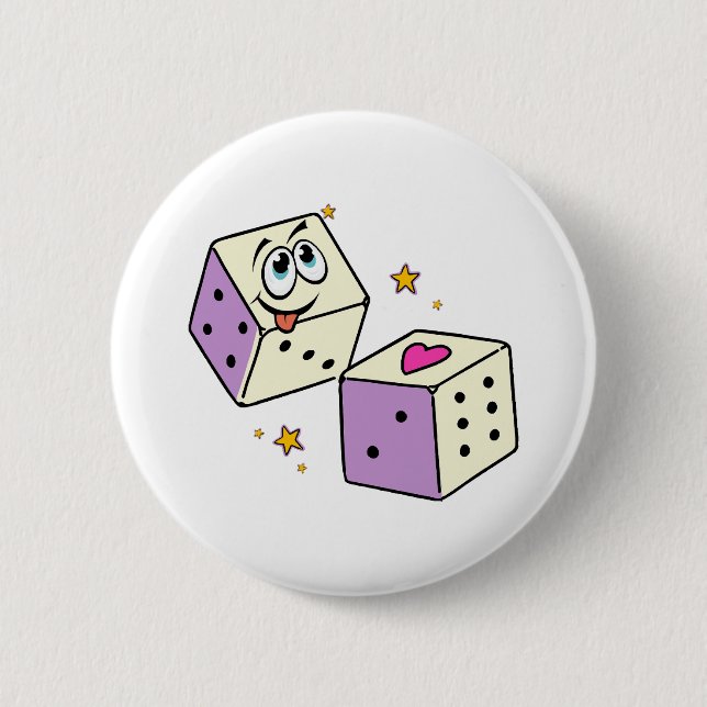 Glückswürfel Button (Vorderseite)