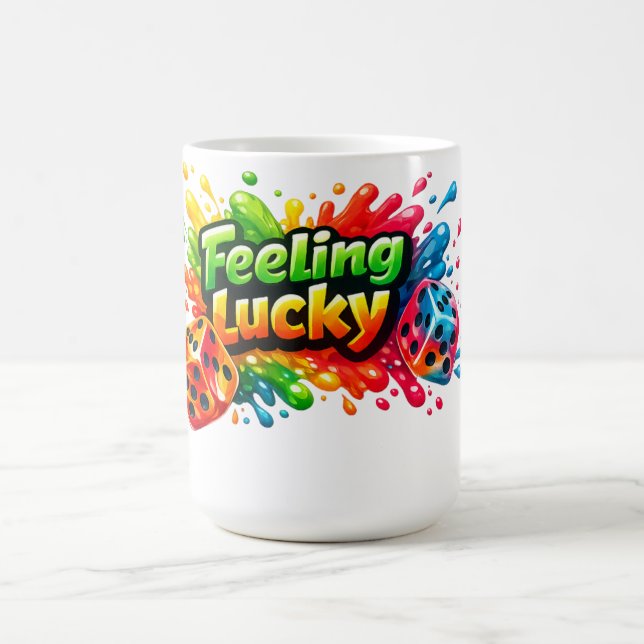 Glückswürfel-Tasse 'Feeling Lucky' Kaffeetasse (Mittel)