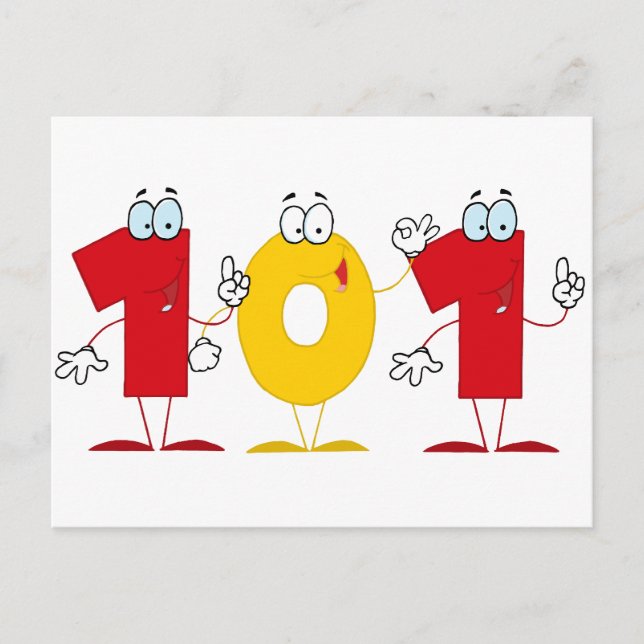 Glückszahl 101 postkarte (Vorderseite)