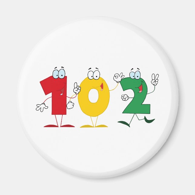 Glückszahl 102 magnet (Vorne)