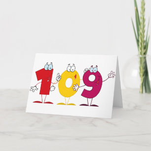 Glückszahl 109 karte