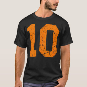 Glückszahl 10 Orange Vintage Sportler Fan T-Shirt