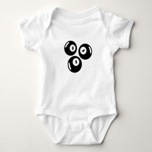 Glückszahl 111 Schwarze Bälle Baby Strampler