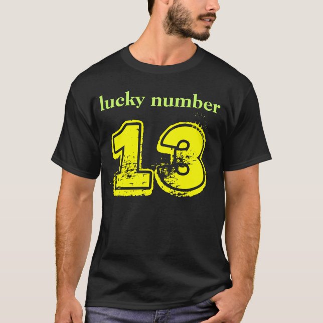 Glückszahl 13 T-Shirt (Vorderseite)