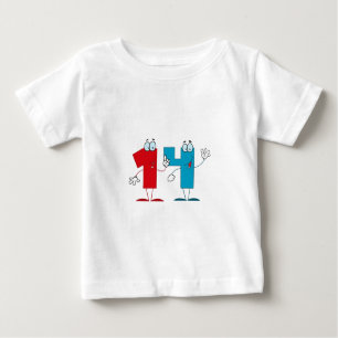 Glückszahl 14 baby t-shirt