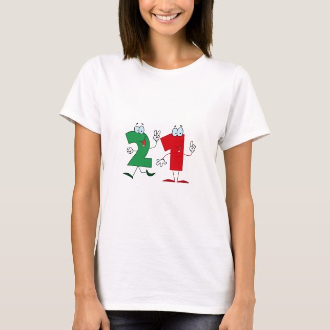 Glückszahl 21 T-Shirt (Vorderseite)