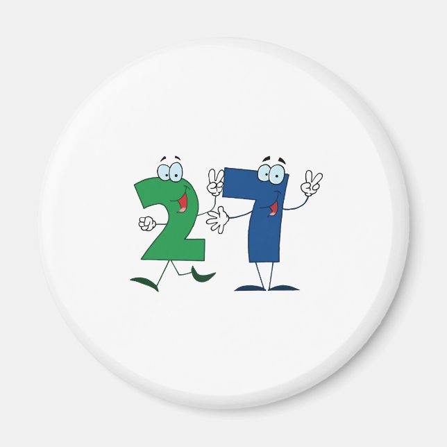 Glückszahl 27 magnet (Vorne)