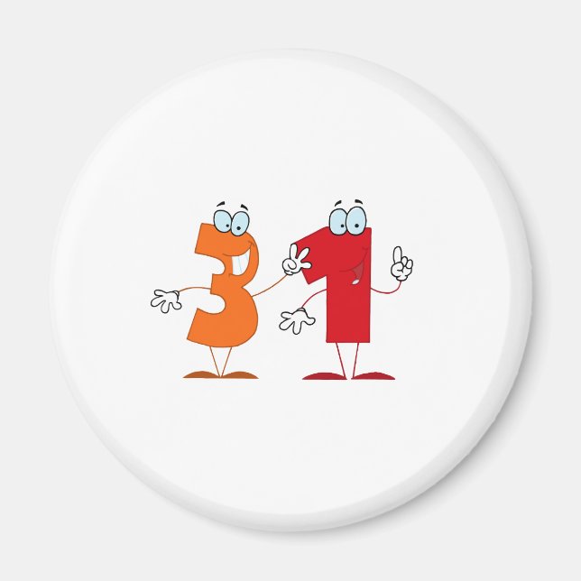 Glückszahl 31 magnet (Vorne)
