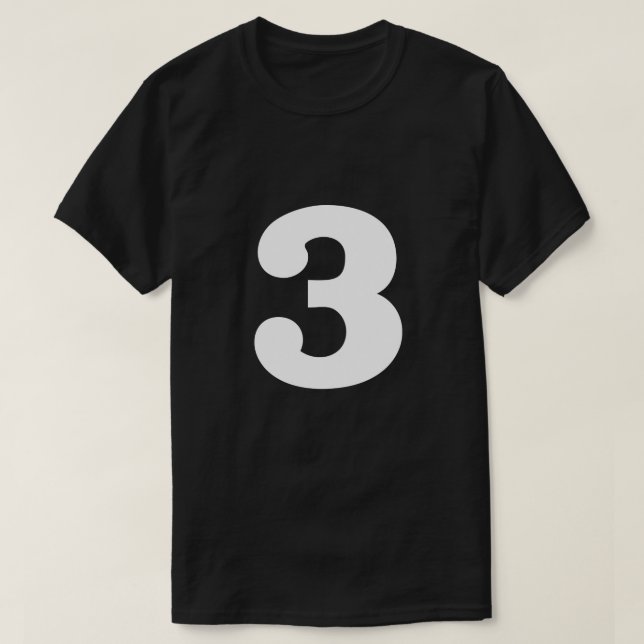 Glückszahl 3 T-Shirt (Design vorne)