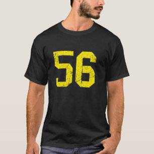 Glückszahl #56 Gelber Vintage Sportler Fan T-Shirt