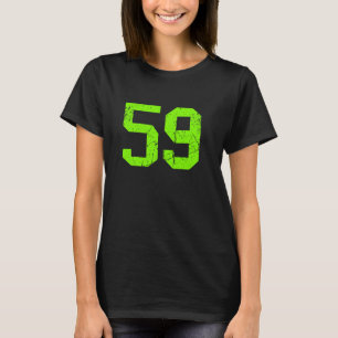 Glückszahl #59 Grüner Vintage Sportler Fan J T-Shirt