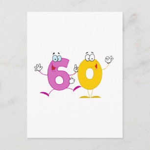 Glückszahl 60 postkarte