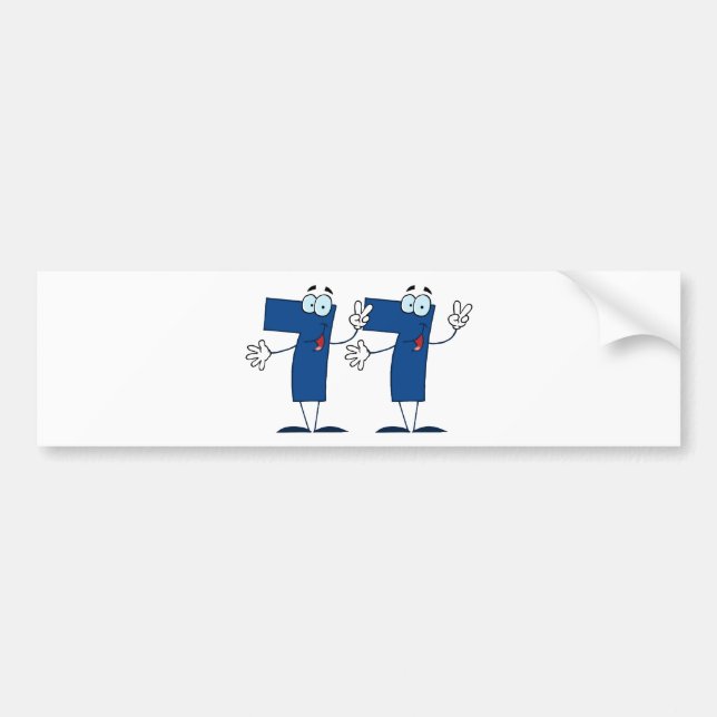 Glückszahl 77 autoaufkleber (Vorne)