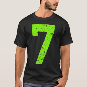 Glückszahl 7 Grüne Vintage-Sportspieler-Fan-Jacke T-Shirt