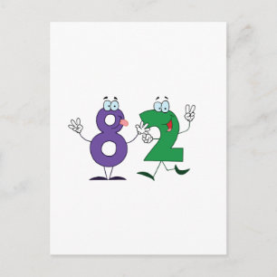 Glückszahl 82 postkarte