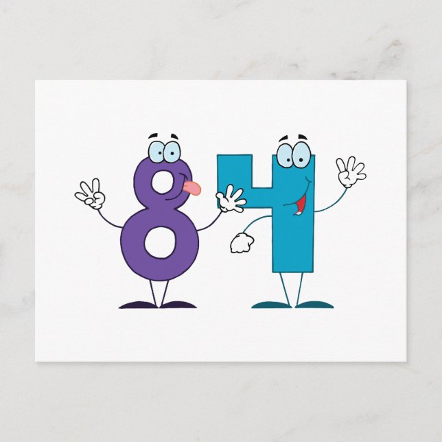 Glückszahl 84 postkarte (Vorderseite)