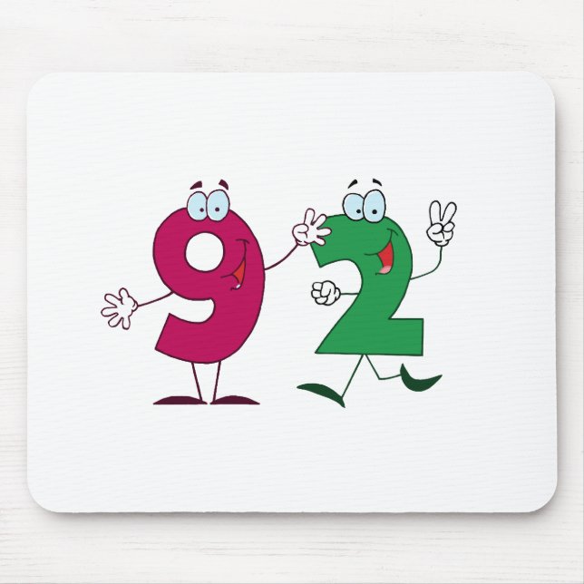 Glückszahl 92 mousepad (Vorne)